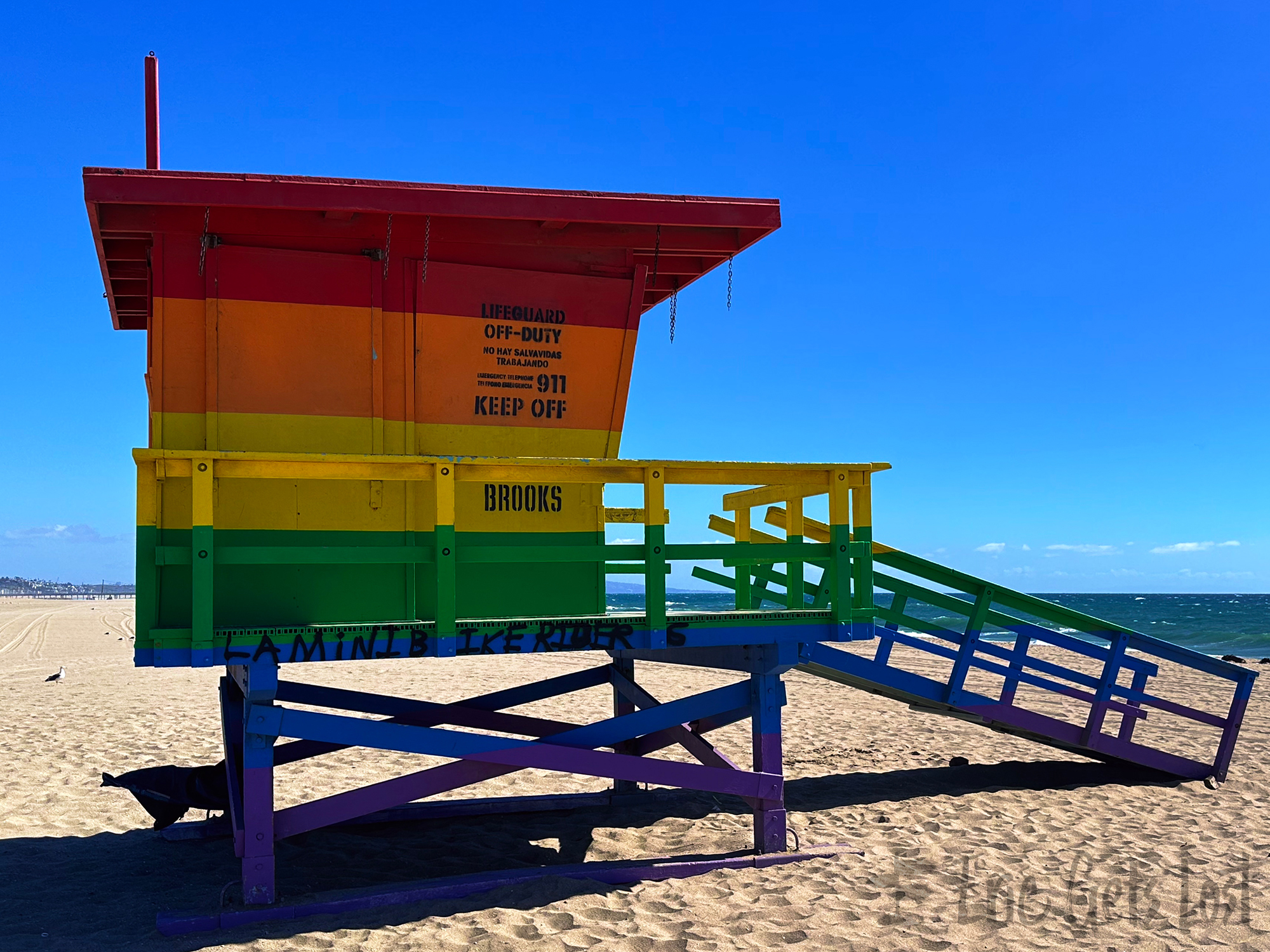 Venice Pride Rainbow Lifeguard Tower